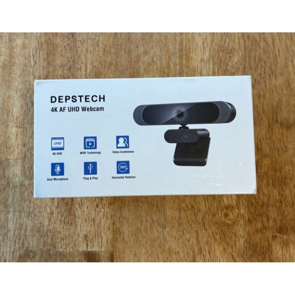 DEPSTECH DW50 Pro Webcam 4K Zoomable Camera with Microphone Remote - Auto-Focus